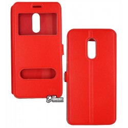 Чехол для Xiaomi Redmi Note 4X, книжка, с окошком, кожзам, золото