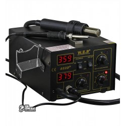 Термоповітряна паяльна станція WEP 852D + компресорна, фен, паяльник Термоповітряна паяльна станція WEP 852D + компресорна, фен, паяльник