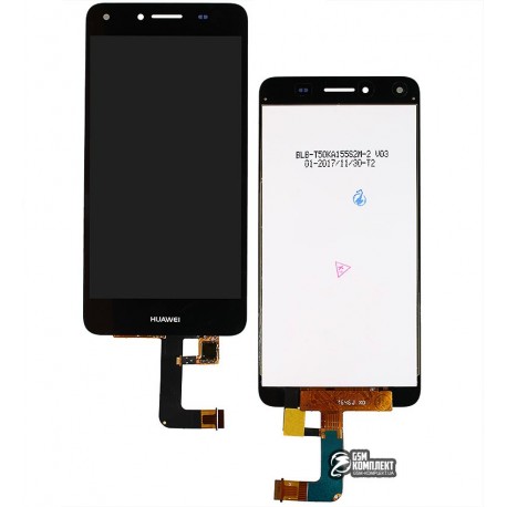 Дисплей для Huawei Y6 II Compact, черный, с сенсорным экраном (дисплейный модуль), original (PRC)