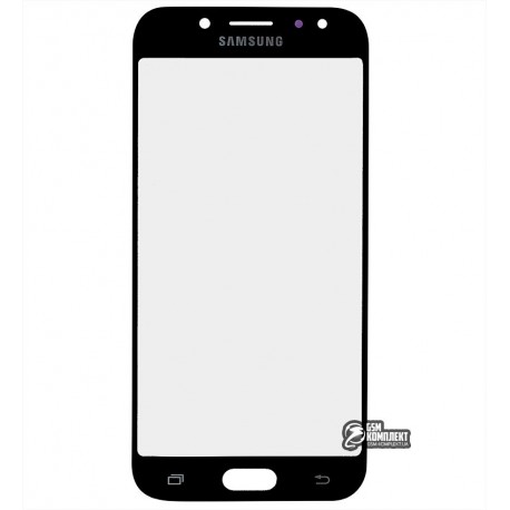Стекло корпуса для Samsung J530F Galaxy J5 (2017), с OCA-пленкой, черное