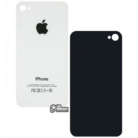 Задняя панель корпуса для Apple iPhone 4, белый, копия AAA, без компонентов