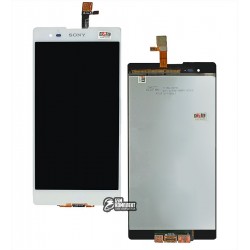 Дисплей для Sony D5303 Xperia T2 Ultra, Sony D5322 Xperia T2 Ultra Dual, білий, з тачскріном