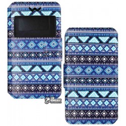 Чехол-книжка универсальная TOTO с окошком 5.0'-5.5' Blue Zigzag