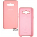 Чехол для Samsung J500 Galaxy J5, Silicone cover, софттач, розовый