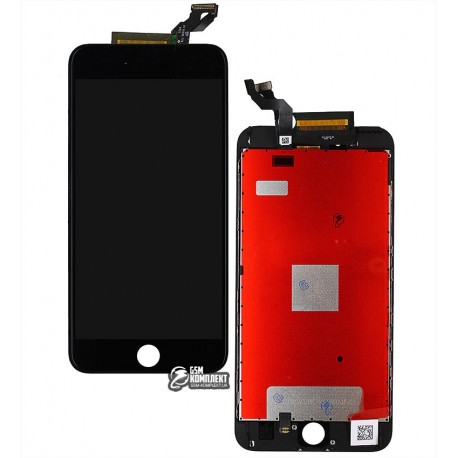 Дисплей iPhone 6S Plus, черный, с рамкой, с сенсорным экраном (дисплейный модуль), high-copy