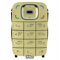 Клавиатура для Nokia 6131, золотистая, русская Клавиатура для Nokia 6131, золотистая, русская