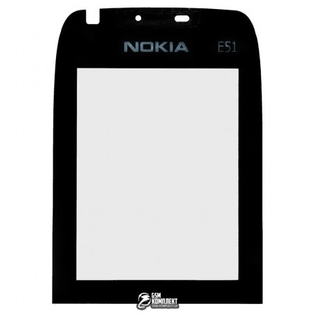 Скло корпусу для Nokia E51, чорний