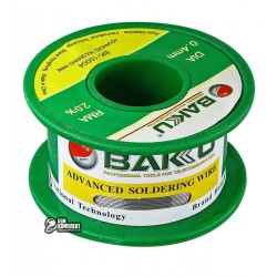 Припой BAKU BK-10004, Sn 97%, Ag 0.3%, Cu 0.7%, flux 2%, 0,4 мм, 30 г Припой BAKU BK-10004, Sn 97%, Ag 0.3%, Cu 0.7%, flux 2%, 0,4 мм, 30 г