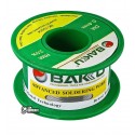Припой BAKU BK-10004, Sn 97 , Ag 0.3 , Cu 0.7 , flux 2 , 0,4 мм, 50 г (реальный вес 41 г)