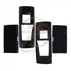Корпус для Nokia 9500, high-copy, чорний, передня і задня панель
