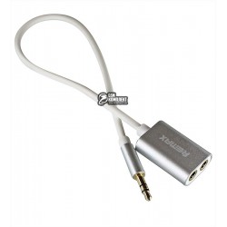 Кабель AUX (Мини-джек - Мини-джек) Remax 3,5 мм Share Jack Cable RL-20S / Silver
