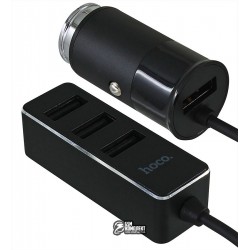 Автомоильное зарядное устройство Hoco Z17B с разветвителем на 4USB, 5.5А