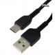 Кабель Type-C - USB, Hoco X13 Easy Charged, круглый, 1 метр, 2,4А, белый