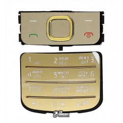 Клавиатура для Nokia 6700c, золотистая, русская Клавиатура для Nokia 6700c, золотистая, русская