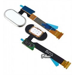 Шлейф для Meizu Pro 5, кнопки меню, белый, с компонентами