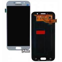 Дисплей для Samsung A520F Galaxy A5 (2017), блакитний , з сенсорним екраном (дисплейний модуль)