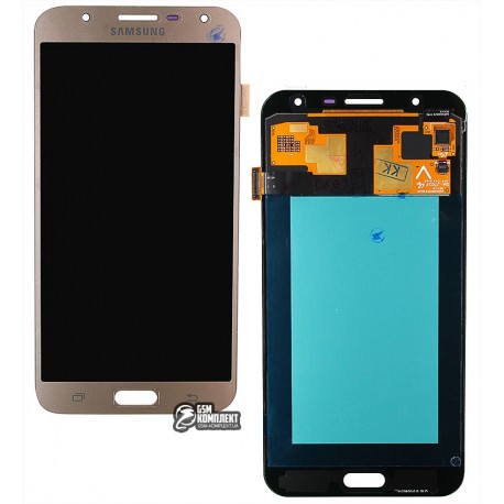 Дисплей для Samsung J701F/DS Galaxy J7 Neo, золотистый, с сенсорным экраном (дисплейный модуль), original (PRC)