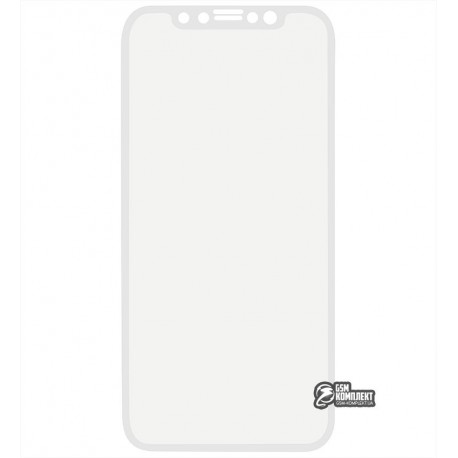 Закаленное защитное стекло Baseus 0.23mm PET Soft 3D Tempered Glass Film for iPhone X White, матовое (SGAPIPHX-PE02)