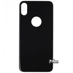 Закаленное защитное стекло для iPhone X, на заднюю крышку, Rock 4D Tempered Glass Curved Back Protection Film 0,26mm Dark Grey