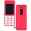 Корпус для Nokia 206 Asha, China quality AAA, панели, красный