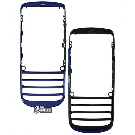 Передняя панель корпуса для Nokia 300 asha, оригинал, синий