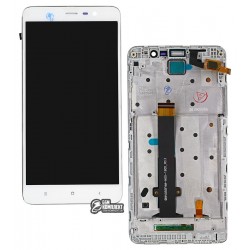 Дисплей для Xiaomi Redmi Note 3 Pro, білий, з сенсорним екраном (дисплейний модуль),з рамкою, original (PRC)