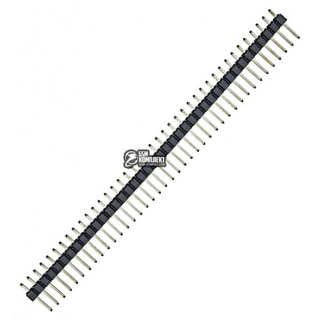 Медный штыревой разъем, однорядный прямой 40 pin, шаг 2.54мм, PLS-40