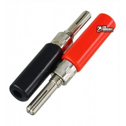 Щуп BANAN короткий D4mm VK30684/BK, пара: черный+красный