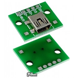 Гнездо miniUSB на PCB плате Гнездо miniUSB на PCB плате