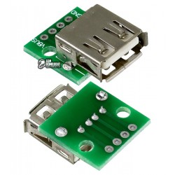 Гнездо USB-AF на PCB плате Гнездо USB-AF на PCB плате