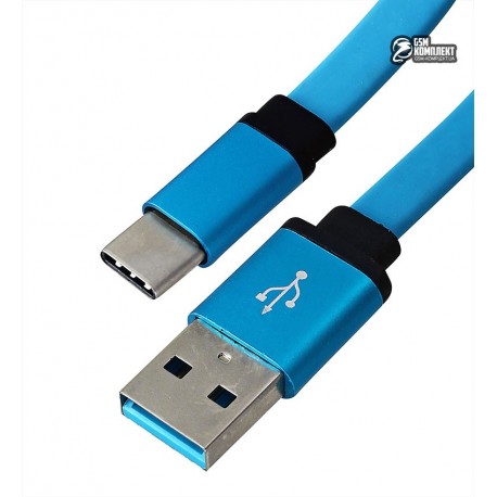 Кабель Type-C - USB, плоский, короткий, 23 см