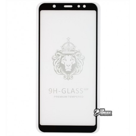Закаленное защитное стекло для Samsung A605 Galaxy A6 Plus 2018, 2.5D, 0,26 мм 9H, Full Glue,