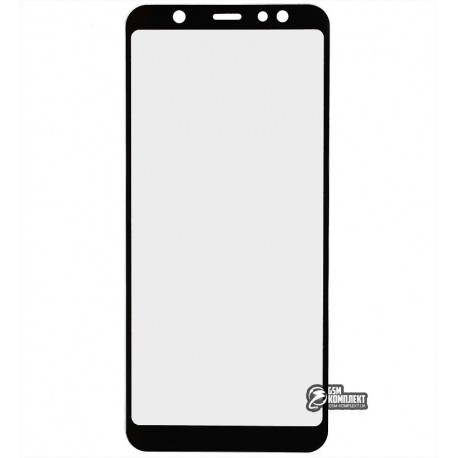 Закаленное защитное стекло для Samsung A605 Galaxy A6 Plus 2018, 3D Glass, 0,26 мм 9H, черное