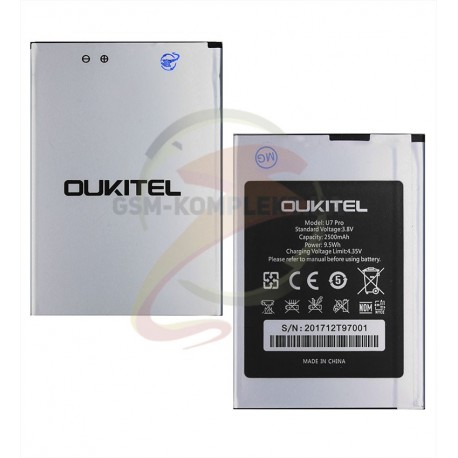 Аккумулятор для Oukitel U7 Pro, Li-ion, 3,8 В, 2500 мАч