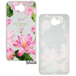 Чехол защитный для Huawei Y5 (2017), Y5 III, силиконовый, цветы