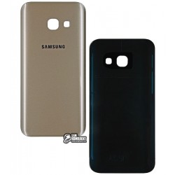 Задняя панель корпуса для Samsung A320F Galaxy A3 (2017), A320Y Galaxy A3 (2017), золотистая