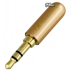 Штекер Sennheiser JACK 3,5 стерео HQ металлический корпус, позолоченные контакты, золотистый Штекер Sennheiser JACK 3,5 стерео HQ металлический корпус, позолоченные контакты, золотистый