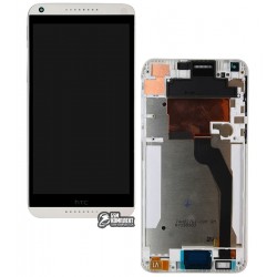 Дисплей для HTC Desire 816G, Desire 816H, белый, с передней панелью, с сенсорным экраном (дисплейный модуль), черный шлейф