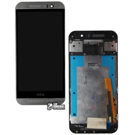 Дисплей для HTC One M9, черный, с передней панелью, с сенсорным экраном (дисплейный модуль)