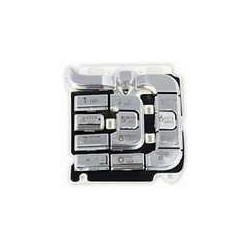 Клавиатура для Nokia 7260, серебристая, русская