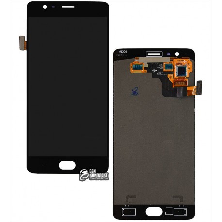Дисплей для OnePlus 3T A3010, черный, с сенсорным экраном (дисплейный модуль)