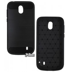 Чохол для Nokia 1, Polished Carbon (SGP Slim Iron), силіконовий, чорний Чохол для Nokia 1, Polished Carbon (SGP Slim Iron), силіконовий, чорний