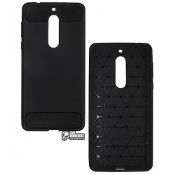 Чехол защитный для Nokia 5, Polished Carbon (SGP Slim Iron), силиконовый, черный