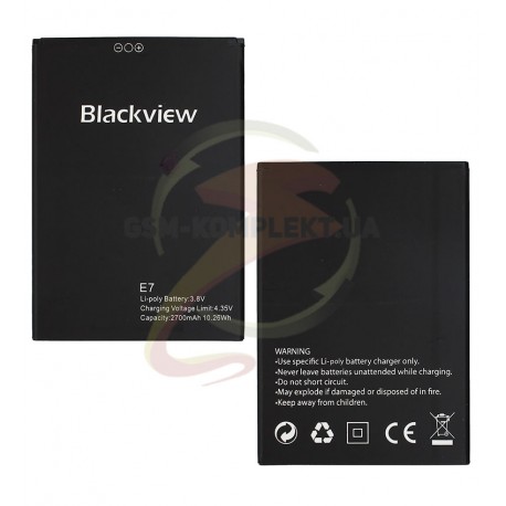 Аккумулятор для Blackview E7s, Li-Polymer, 3,75 В, 2700 мАч