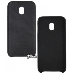Чехол для Samsung J330 Galaxy J3 2018, Baseus Leather, кожзам, Black