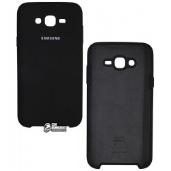 Чехол для Samsung J700 Galaxy J7, Silicone Cover, силиконовый, с блестками, Black