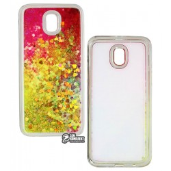 Чехол для Samsung J330 Galaxy J3 2018, Stardust, силикон+пластик, с блестками