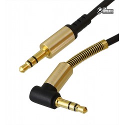 Кабель AUX (Мини-джек - Мини-джек) Hoco UPA02 AUX Spring audio, угловой