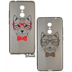 Чехол для Xiaomi Redmi 5, Pictures, силиконовый, hipster cat