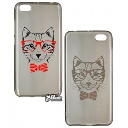 Чехол для Xiaomi Redmi Note 5A, Pictures, силиконовый, hipster cat Чехол для Xiaomi Redmi Note 5A, Pictures, силиконовый, hipster cat